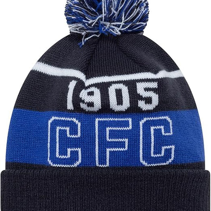 Chelsea FC New Era Black And Blue Bobble Beanie Hat