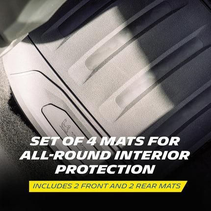 Michelin Heavy Duty Non-Slip Car Floor Mats 4 Piece Set of Front & Rear