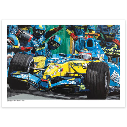 Renualt Alpine F1 Fernando Alonso 2005 Hungarian GP Artwork