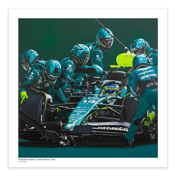 Aston Martin F1 Fernando Alonso 2023 Miami GP Pitstop Artwork