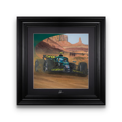 Aston Martin F1 Fernando Alonso The Wild West Artwork
