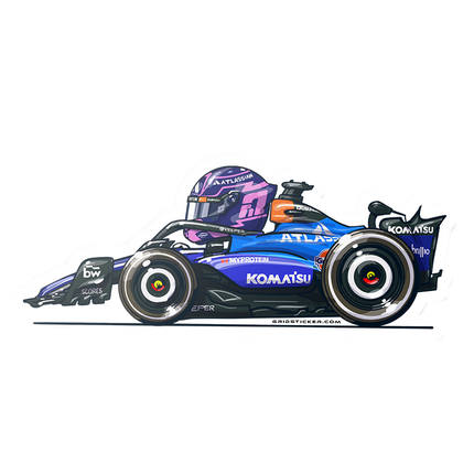 Williams Racing F1 Alex Albon Stickers 2025