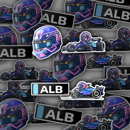 Williams Racing F1 Alex Albon Stickers 2025