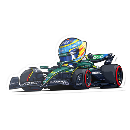 Aston Martin F1 Fernando Alonso Stickers 2025
