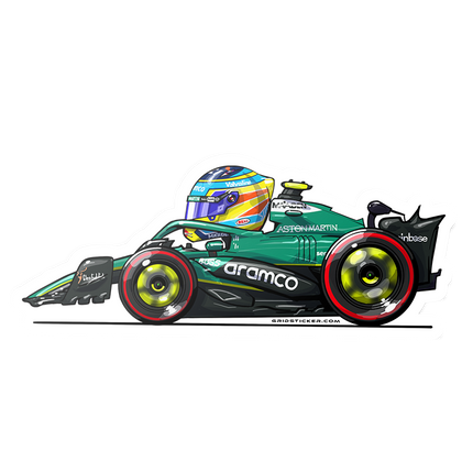 Aston Martin F1 Fernando Alonso Stickers 2025