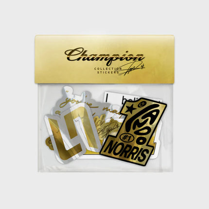 Lando Norris Champion Sticker Pack