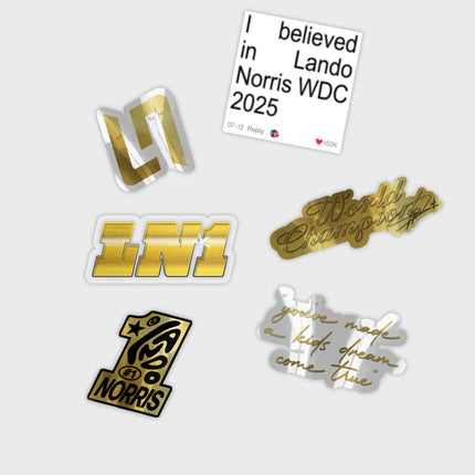 Lando Norris Champion Sticker Pack