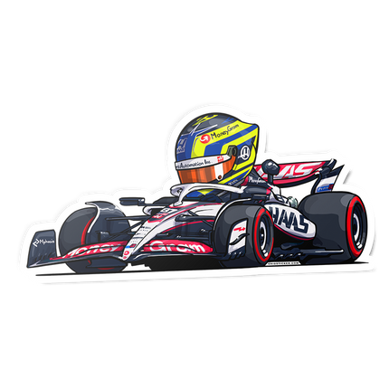 Haas F1 Oliver Bearman Stickers 2025