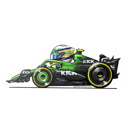 Stake F1 Kick Sauber Gabriel Bortoleto Stickers 2025