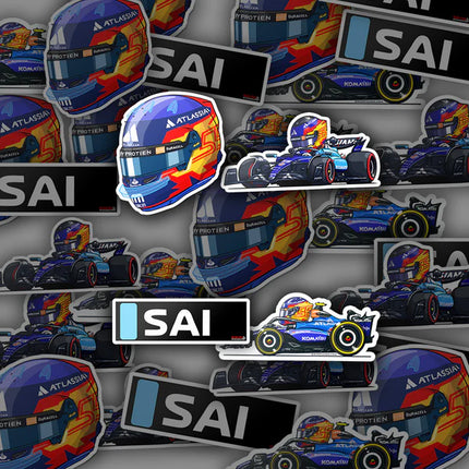 Williams Racing F1 Carlos Sainz Stickers 2025
