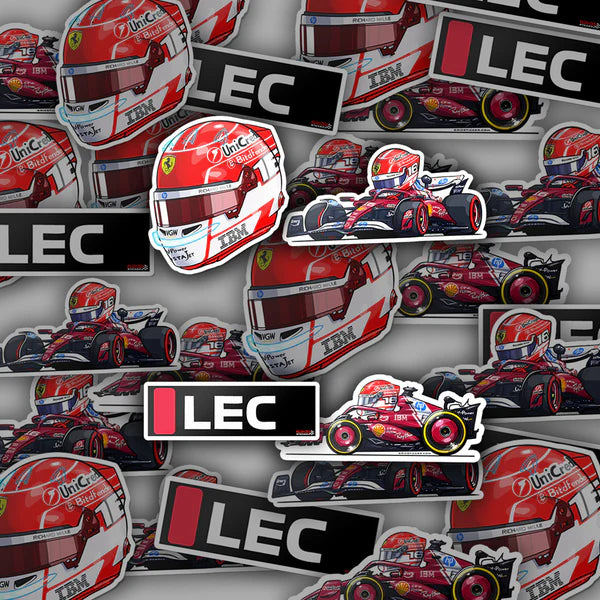 Scuderia Ferrari F1 Charles Leclerc Stickers 2025