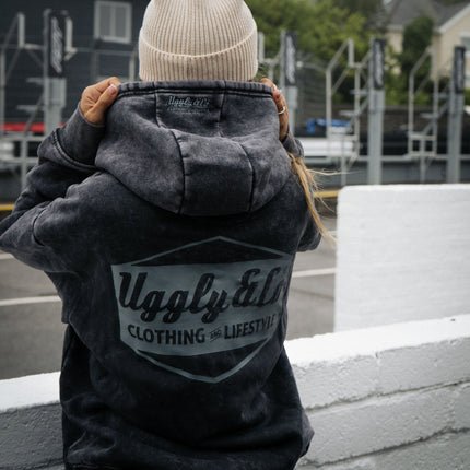 Black Diamond Acid Wash Hoodie