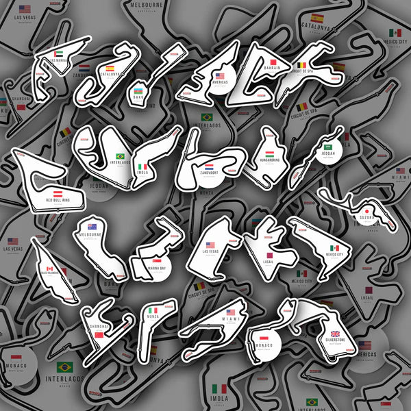 Formula 1 2025 Circuit Stickers