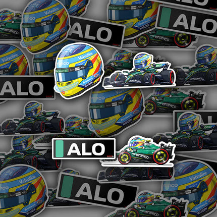 Aston Martin F1 Fernando Alonso Stickers 2025
