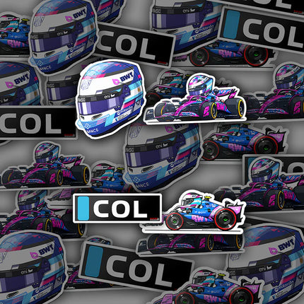 Alpine F1 Franco Colapinto Stickers 2025