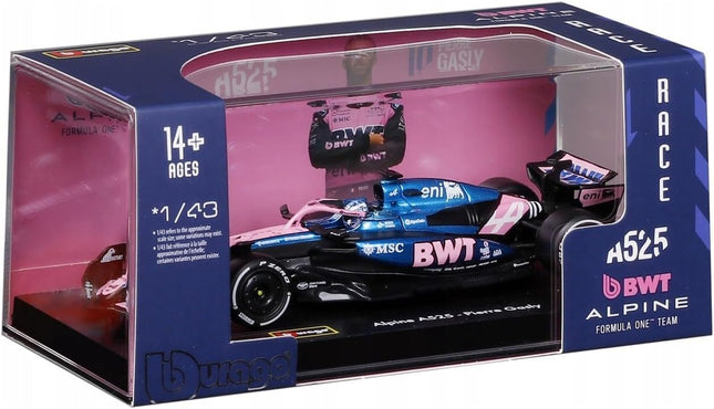 Bburago 1:43 Scale BWT Alpine F1 Team A525 Formula 1 Car 2025#10 Pierre Gasly – Die‑Cast Model