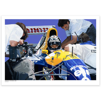 Williams Racing F1 Damon Hill 1993 Artwork