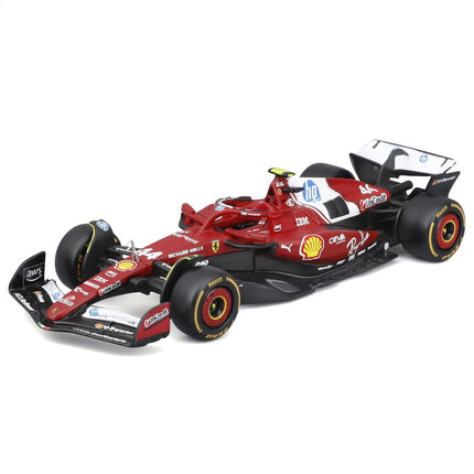 Bburago - Ferrari SF-25 Hamilton, 1:43 Scale Diorama Pit Stop Playset