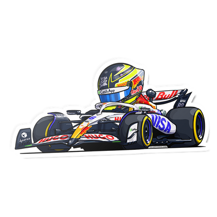 Visa Cash App Racing Bulls F1 Isack Hadjar Stickers 2025