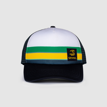 Ayrton Senna Helmet Badge Trucker Baseball Cap