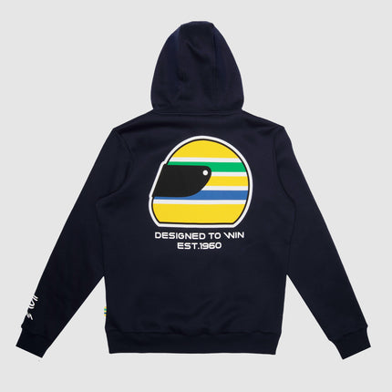 Ayrton Senna Big Helmet Full Zip Sweatshirt Jacket