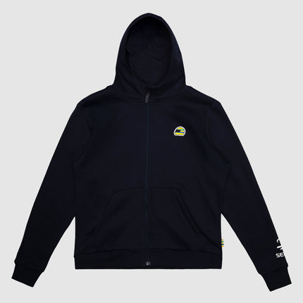 Ayrton Senna Big Helmet Full Zip Sweatshirt Jacket