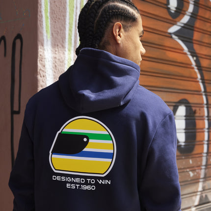 Ayrton Senna Big Helmet Full Zip Sweatshirt Jacket