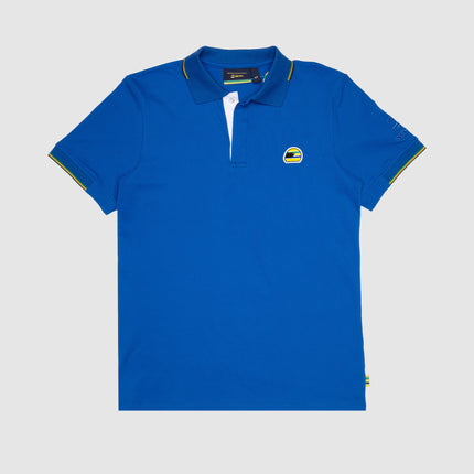 Ayrton Senna Small Helmet Logo Poloshirt