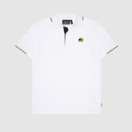Ayrton Senna Small Helmet Logo Poloshirt