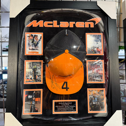 McLaren F1 Team Official Lando Norris Signed Framed Cap