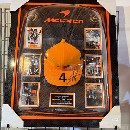 McLaren F1 Team Official Lando Norris Signed Framed Cap