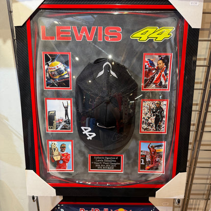 Mercedes AMG Petronas F1 Team Official Lewis Hamilton Signed Framed Cap