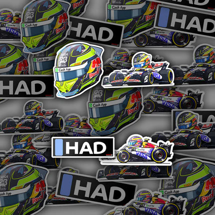 Visa Cash App Racing Bulls F1 Isack Hadjar Stickers 2025