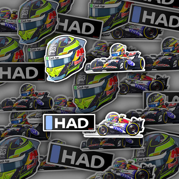 Visa Cash App Racing Bulls F1 Isack Hadjar Stickers 2025