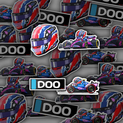 Alpine F1 Jack Doohan Stickers 2025