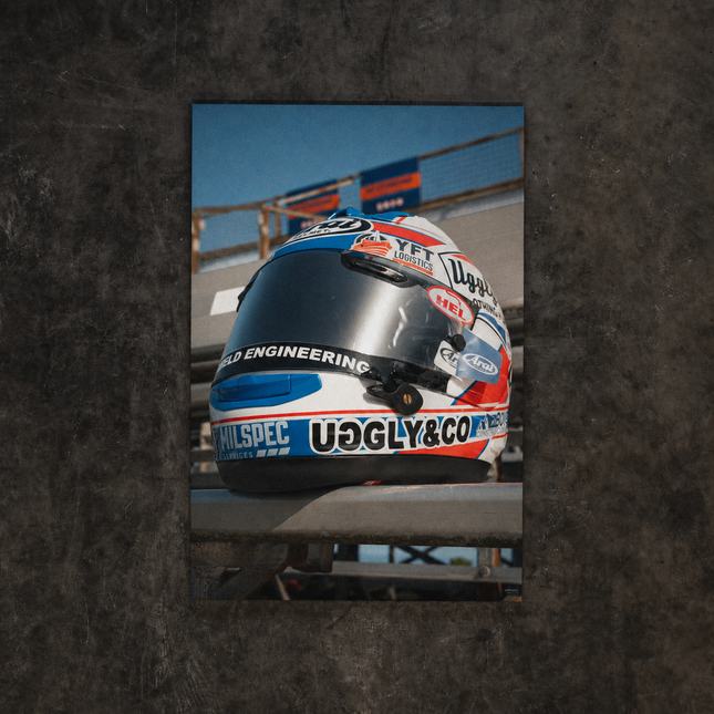 Josh Brookes Uggly & Co Isle of Man TT Helmet Canvas Wall Art