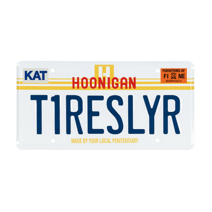 Hoonigan tire Slayer Metal License Plate