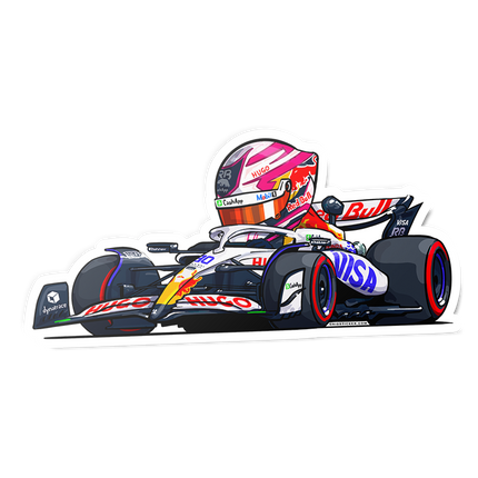 Visa Cash App Racing Bulls F1 Liam Lawson Stickers 2025
