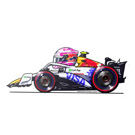 Visa Cash App Racing Bulls F1 Liam Lawson Stickers 2025