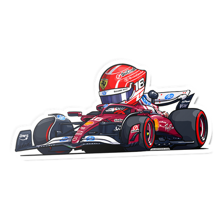 Scuderia Ferrari F1 Charles Leclerc Stickers 2025