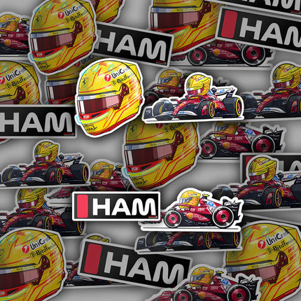 Scuderia Ferrari F1 Lewis Hamilton Stickers 2025