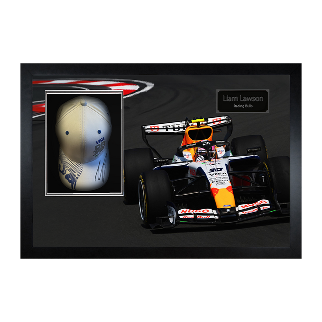 Liam Lawson Signed Racing Bulls F1 Cap Iconic Frame (ACG Cert)