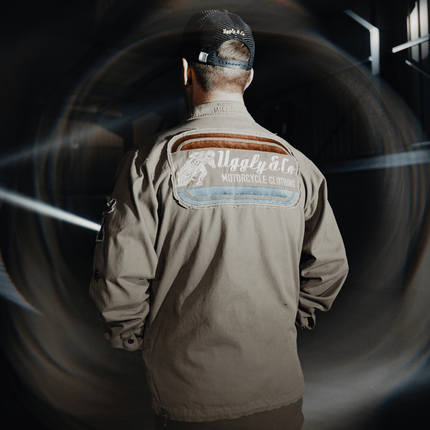 Green Flattrack Moto Shacket