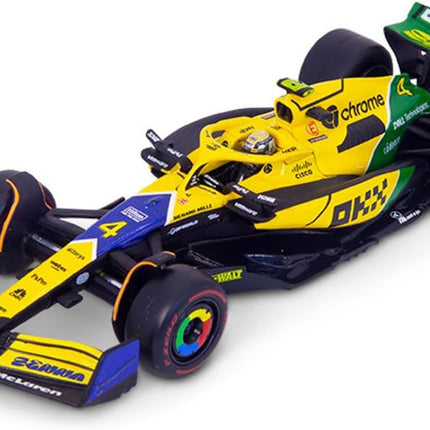 Bburago McLaren F1 MCL38 Lando Norris #4 GP Monaco 2024 Senna 30th Anniversary Livery 1:43