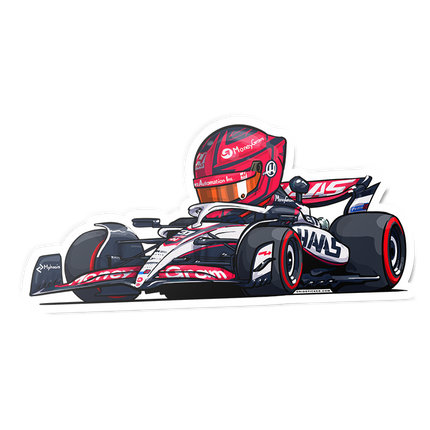 Haas F1 Esteban Ocon Stickers 2025