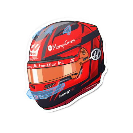 Haas F1 Esteban Ocon Stickers 2025