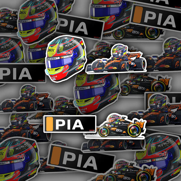 McLaren F1 Oscar Piastri Stickers 2025