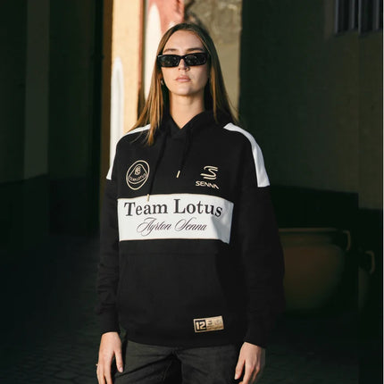 Ayrton Senna X Lotus F1 Team Oversized Badge Hoody