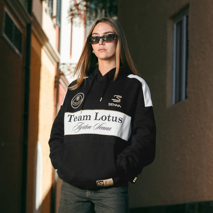 Ayrton Senna X Lotus F1 Team Oversized Badge Hoody