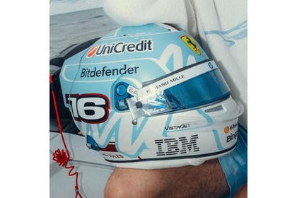 Pre Order Scuderia Ferrari F1 Team Looksmart Charles Leclerc Miami GP 1/5 Mini Helmet 2026